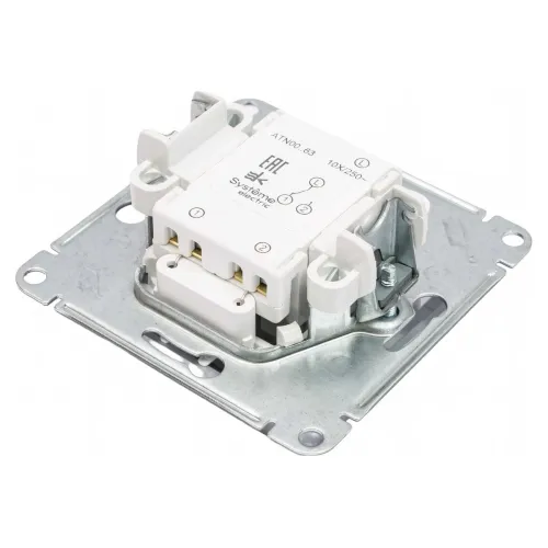 Переключатель 1-кл AtlasDesign алюм. с подсветкой SchE ATN000363