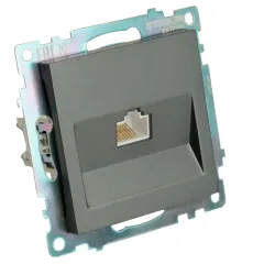 Розетка PC Катрин графит GLS00-7107-06