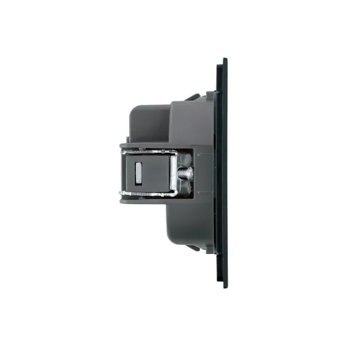 Розетка 2P МИЯ черный бархат с защитной шторкой RST16-3109-05