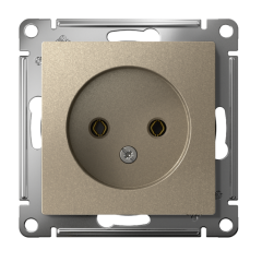 Розетка 2P AtlasDesign шампань SchE ATN000541