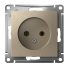 Розетка 2P AtlasDesign шампань SchE ATN000541