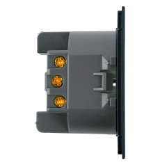Розетка 2P+E МИЯ черный бархат с защитной шторкой RST16-3110-05