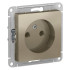 Розетка 2P AtlasDesign шампань SchE ATN000541