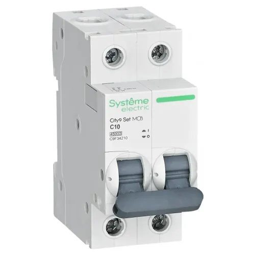 Выключатель автоматический 2-пол. 10A C 4,5кА City9 Set 230В SE C9F34210