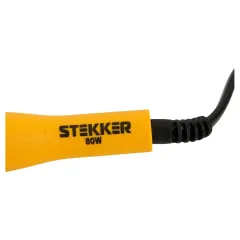 Паяльник 80 Вт/220V с кнопкой вкл. долговечное жало STEKKER PLE201- 80 49802