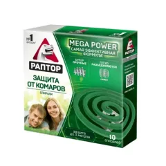 Спираль от комаров Раптор Mega Power 10шт (341827)