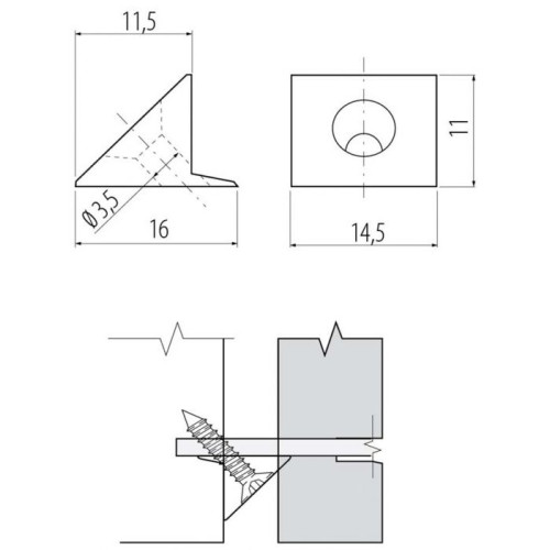 Стяжка задней стенки с шурупом 3,5*20(КА-1027879)