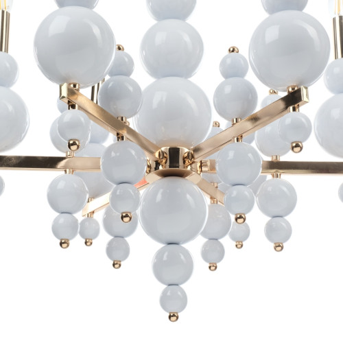 Светильник Люмис JY88148/6 WH+SGD 6*40W E14 d620 h650 белый+золото