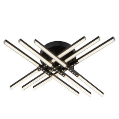 Светильник Люмис C9038/6A BK 9W+6*2W 3000-6000K ПДУ диммер d660 h140 черный
