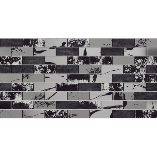 Плитка облицовочная 249*500 Glent Black декор (DW9GLB99) (в уп. 5шт) цена за шт.