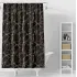 Шторка для ванной PERFECTO LINEA Secret 180x180cм 12 колец, черный мрамор