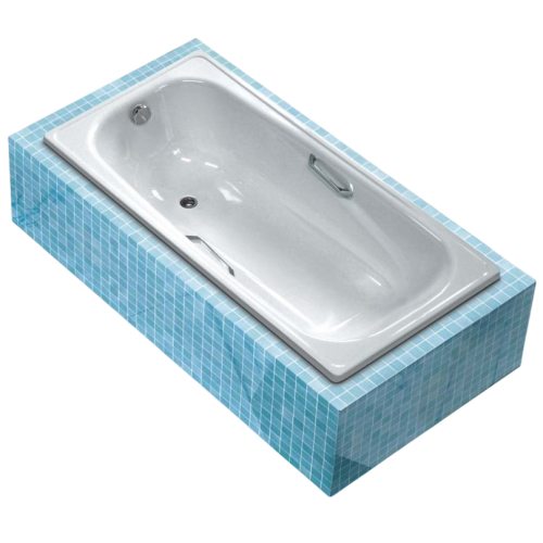 Ванна стальная WHITE WAVE Italica 170х75х38см с подлокотниками, ножками