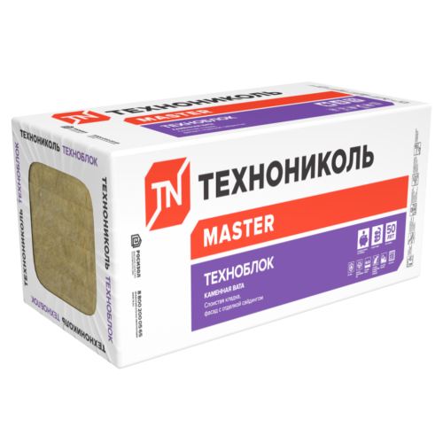 Утеплитель мин/ват ТЕХНОНИКОЛЬ ТЕХНОБЛОК 1200х600х50 (8шт, 5,76м2, 0,288м3)