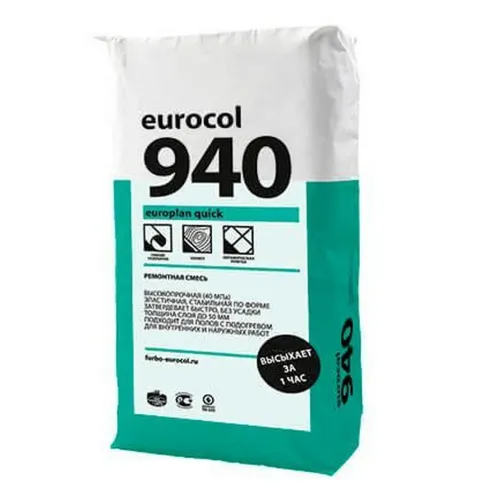 Смесь ремонтная ФОРБО EUROCOL ремонтная 940 Europlan Quick 20кг