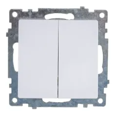 Выключатель 2-кл Катрин белый GLS10-7104-01