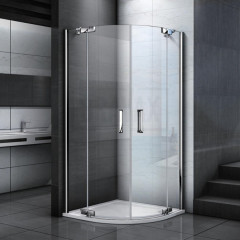 Душевое ограждение 90х90х190см полукруглое (без поддона), прозрачное стекло 8мм, G101.1.9090.2 (*150) (2кор.)