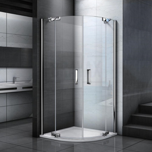 Душевое ограждение 90х90х190см полукруглое (без поддона), прозрачное стекло 8мм, G101.1.9090.2 (*150) (2кор.)