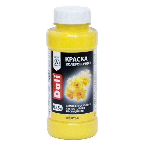 Краска DALI колеровочная ЖЁЛТЫЙ 0,25кг
