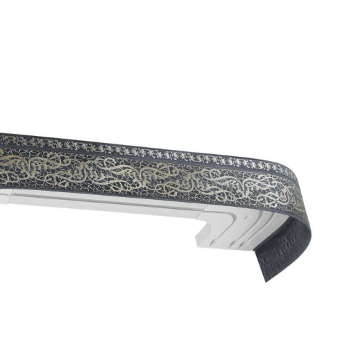 Карниз Ле-Гранд Прима 2,4м (3ряд) графит с поворотами (3)