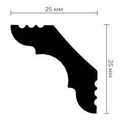 Плинтус потолочный ПРАЙМДЕКОР K-30 XPS 25/25 (170)
