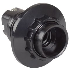 Патрон Е14 карболитовый резьбовой с кольцом черный IEK EPK21-04-01-K01 (627115)