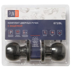 Защелка DK672/BL BL-ET (фик.) черный (49501) (PUNTO)