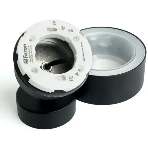 Светильник накладной FERON HL3670 AURA GX53 черный(48412)