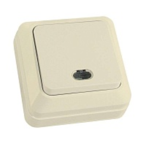 Выключатель О/У 1-кл TDM слон.кость/подсв. Ладога SQ1801-0010