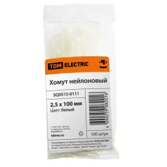 Стяжка кабельная (хомут) TDM 100 x 2,5 мм (уп.=100шт) SQ0515-0111