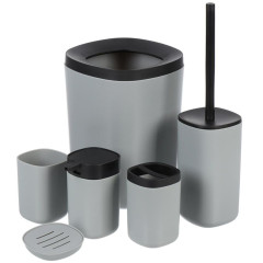 Ведро для мусора 6л серое, Y6-10730 (463829)