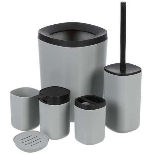 Ведро для мусора 6л серое, Y6-10730 (463829)