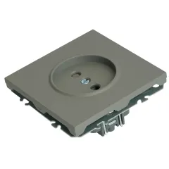 Розетка 2P ЭМИЛИ шторки платиново-серый RST16-5109-10