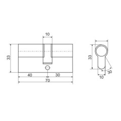 Мех. цилиндр VETTORE М70 Z GP (40*30) (18124)