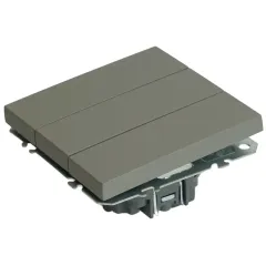 Выключатель 3-кл ЭМИЛИ платиново-серый RSW10-5108-10