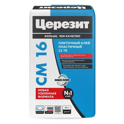 Клей д/плитки Церезит СМ16 пластичный 25кг
