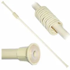 Карниз для ванной SMS бежевый, 1,2-2,1м, пластик 01989 (4553)