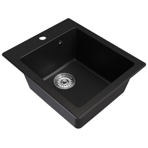 Мойка комп. MIXLINE ML-GM14 420х500x190мм, ультрачерная (344), сифон