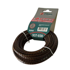 Леска для триммера TITAN (ZUBR PROFESSIONAL) 3,00ммх12м, квадрат, черн+оранж (937-030)