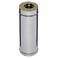 Дымоход сэндвич труба 0,8мм Ф120*200 L=0,5м нержавеющая сталь (Феррум)