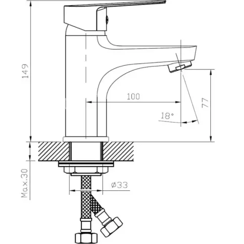 Смеситель для умывальника VODA 