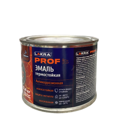 Эмаль Лакра PROF IT термостойкая антикоррозионная  до 700С Графит 0,4 кг