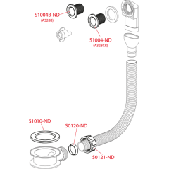 Слив-перелив для умывальника ALCAPLAST A328CR