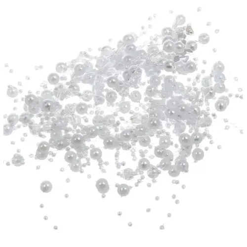 Бусы новогодние 200см Жемчужинки белые Y4-9449 (502898)