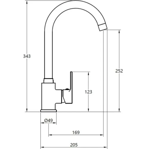 Смеситель для кухни VODA 