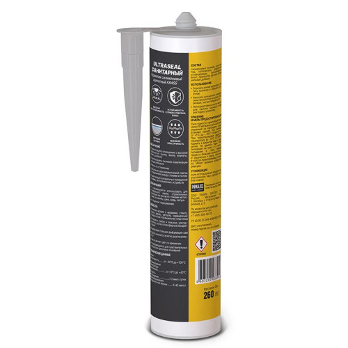 Герметик силиконовый KRASS Ultraseal санитарный Белый 260мл