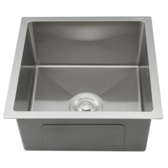 |Мойка нерж. врезная GAPPO 44х44х21,5 см тол. 3 мм, сатин (сифон, коландер) GS4444