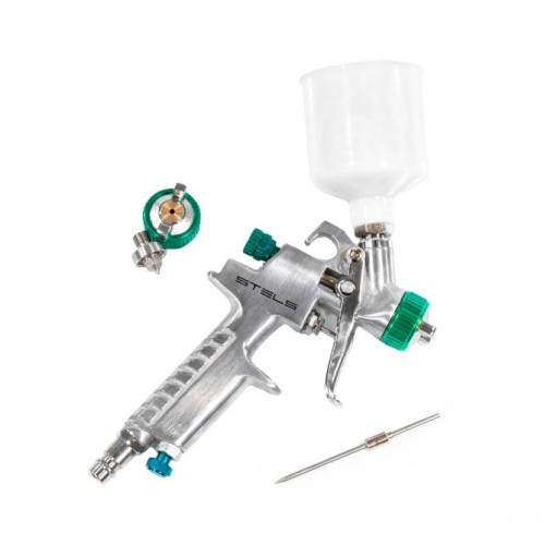 Краскопульт пневмо STELS AG 810 (57361) (HVLP, сопло 0,8 мм и 1 мм)
