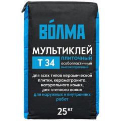 Клей д/плитки ВОЛМА Мультиклей Т-34 25кг