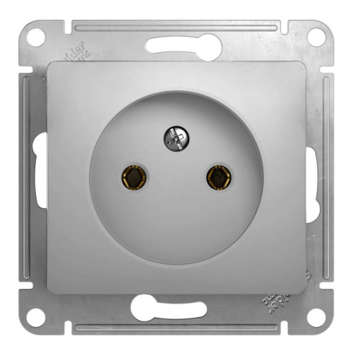 Розетка 2P GLOSSA алюм. GSL000341