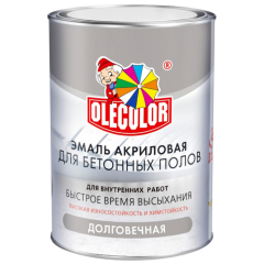 Эмаль для бетонного пола OLECOLOR красно-коричневая (3.5 кг)